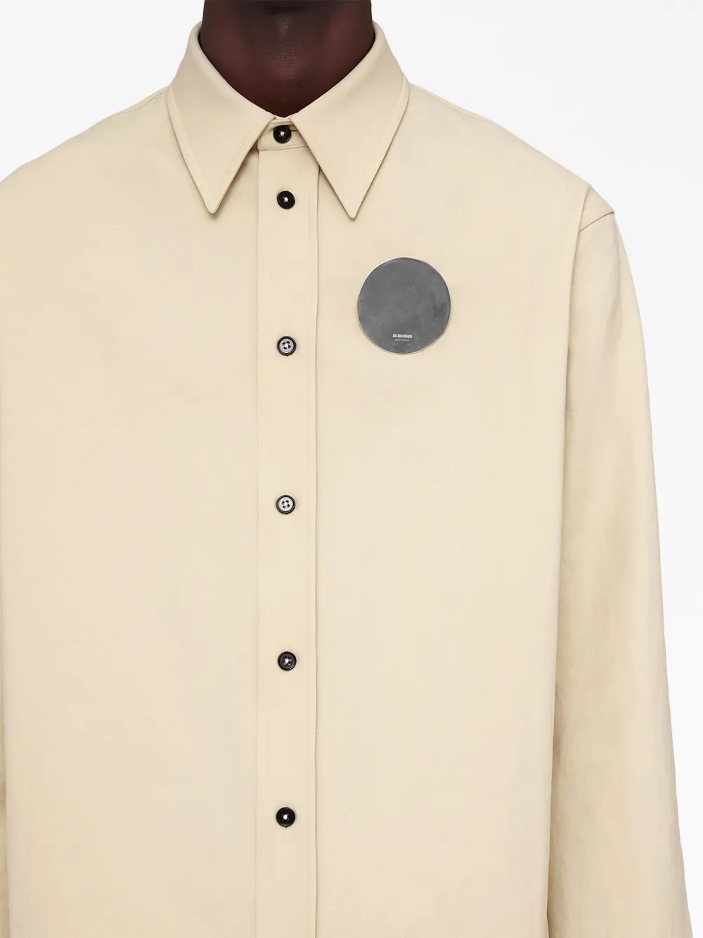  Jil Sander Long-sleeved Cotton Shirt - Neutrals 