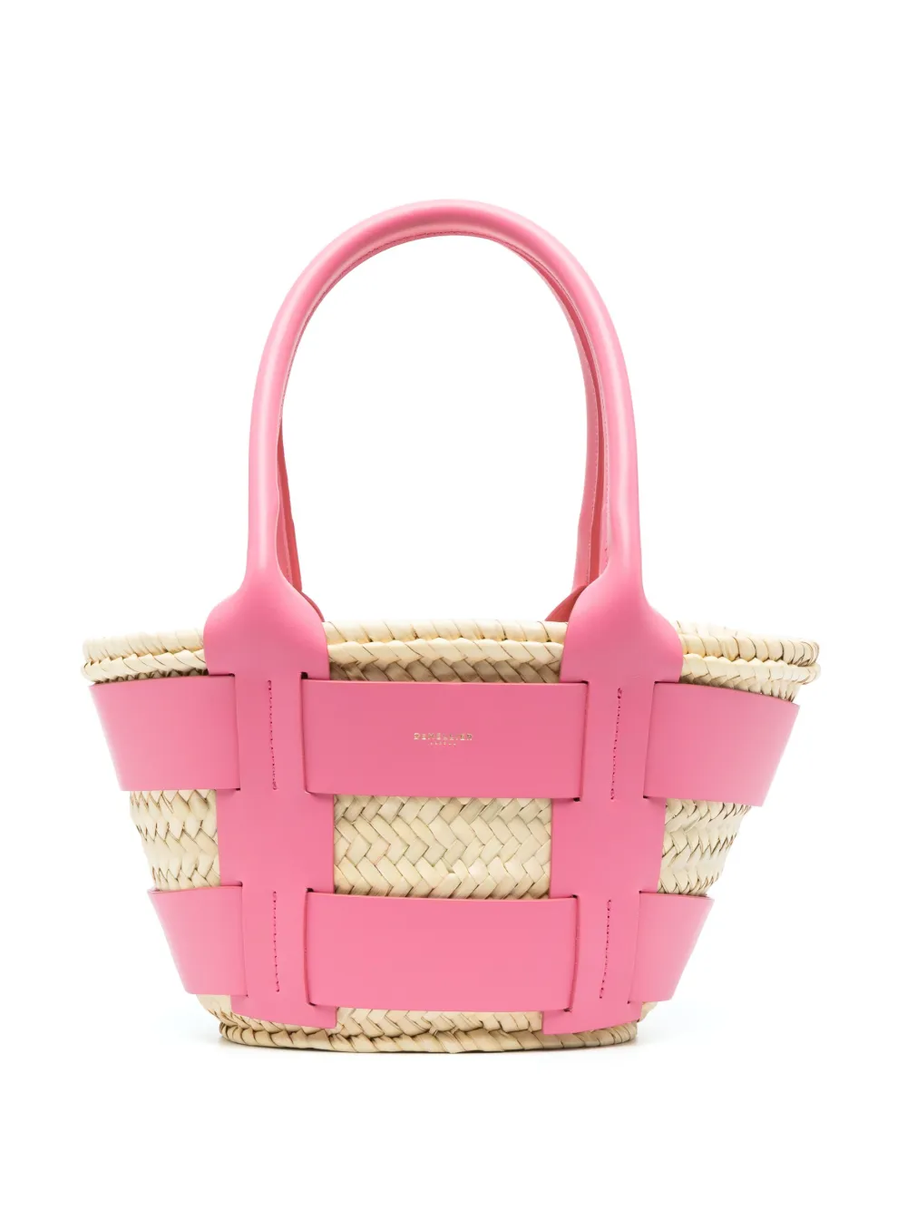 DeMellier mini Santorini raffia tote bag - Neutrals