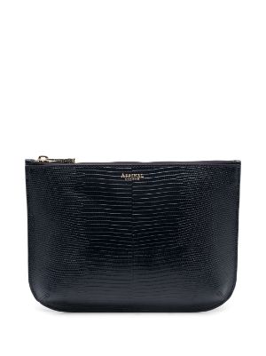 Aspinal Of London lizard-effect Leather Makeup Bag - Farfetch