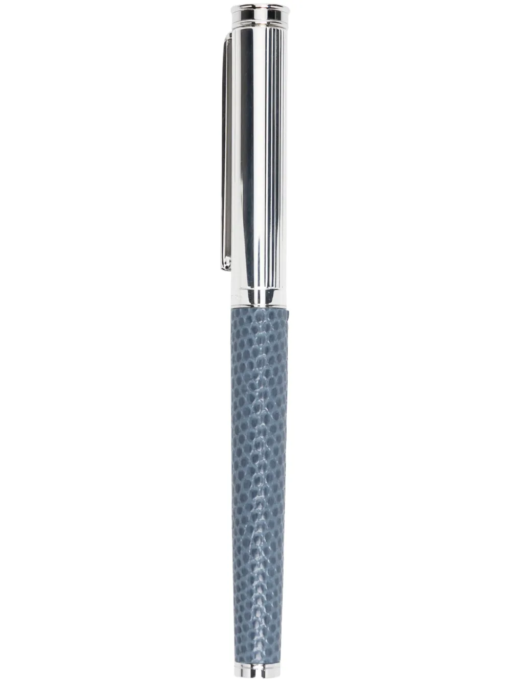 Aspinal Of London Leather Rollerball Pen In Silber