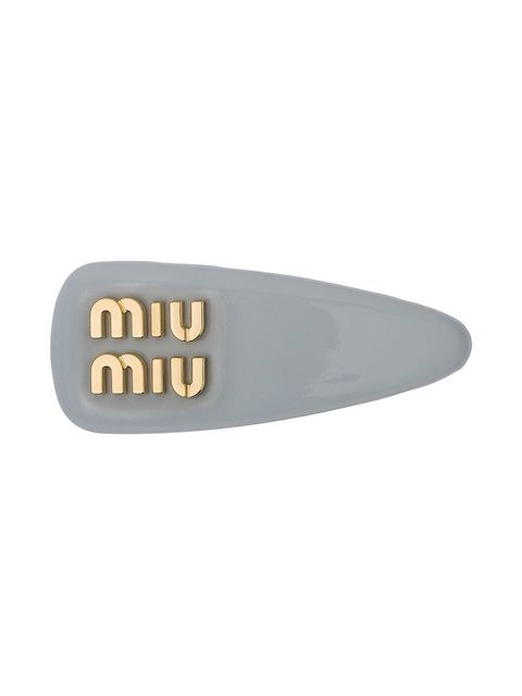 Miu Miu Haarspange aus Lackleder