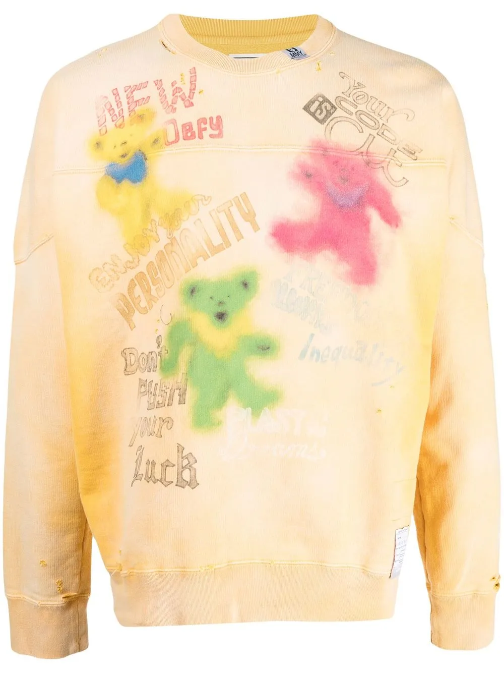 Maison Mihara Yasuhiro Bleached Cotton Sweatshirt - Farfetch