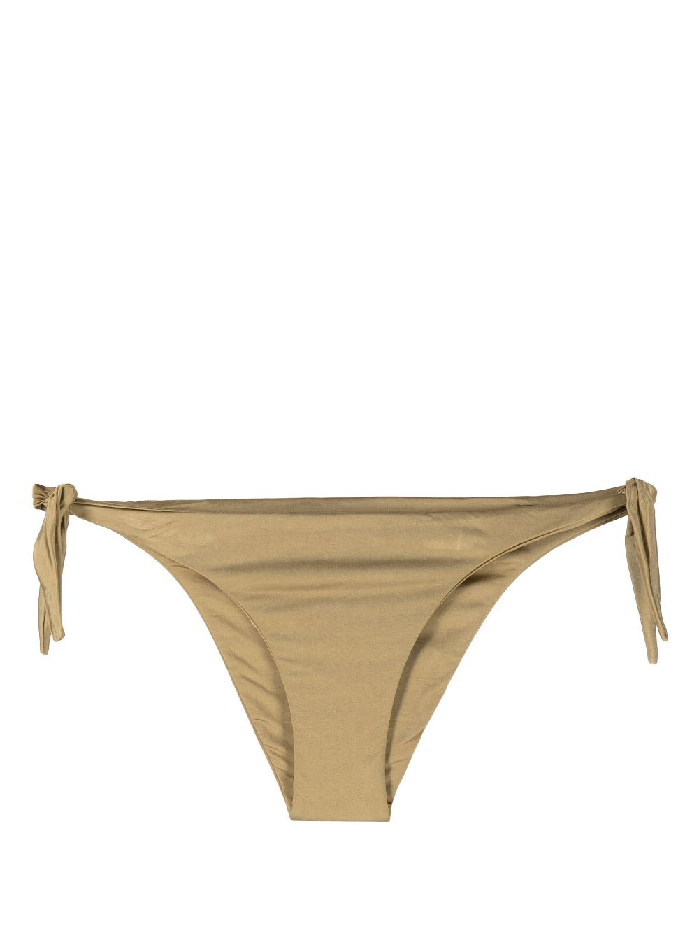 Mc2 Saint Barth Logo-patch Bikini Bottoms In Gold