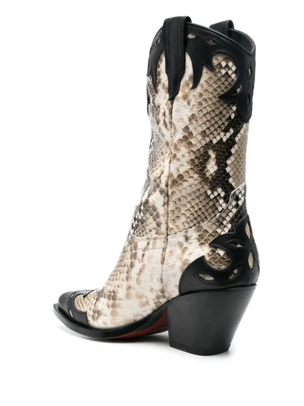 Womens snake print 2025 cowboy boots