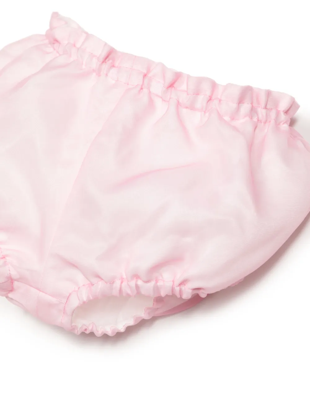 Hucklebones London Ruffle-detail Gathered Dress In Pink
