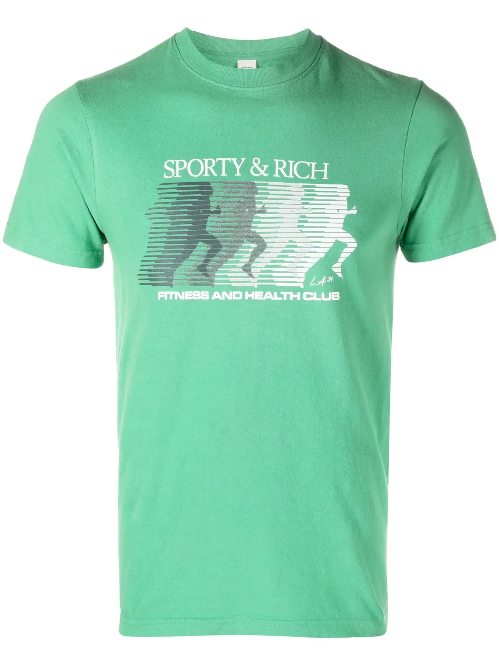 Sporty And Rich Graphic-print Cotton-jersey T-shirt In Verde White