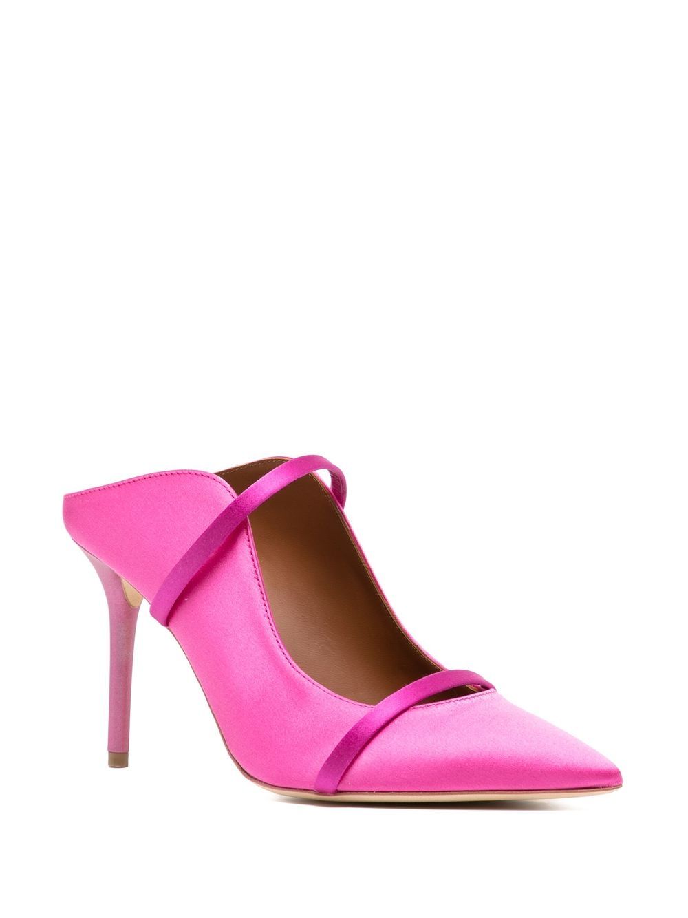 Shop Malone Souliers Pointed-toe Strappy Mules In Rosa