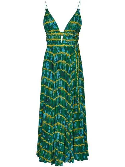 Altuzarra Winda pleated ankle-length dress