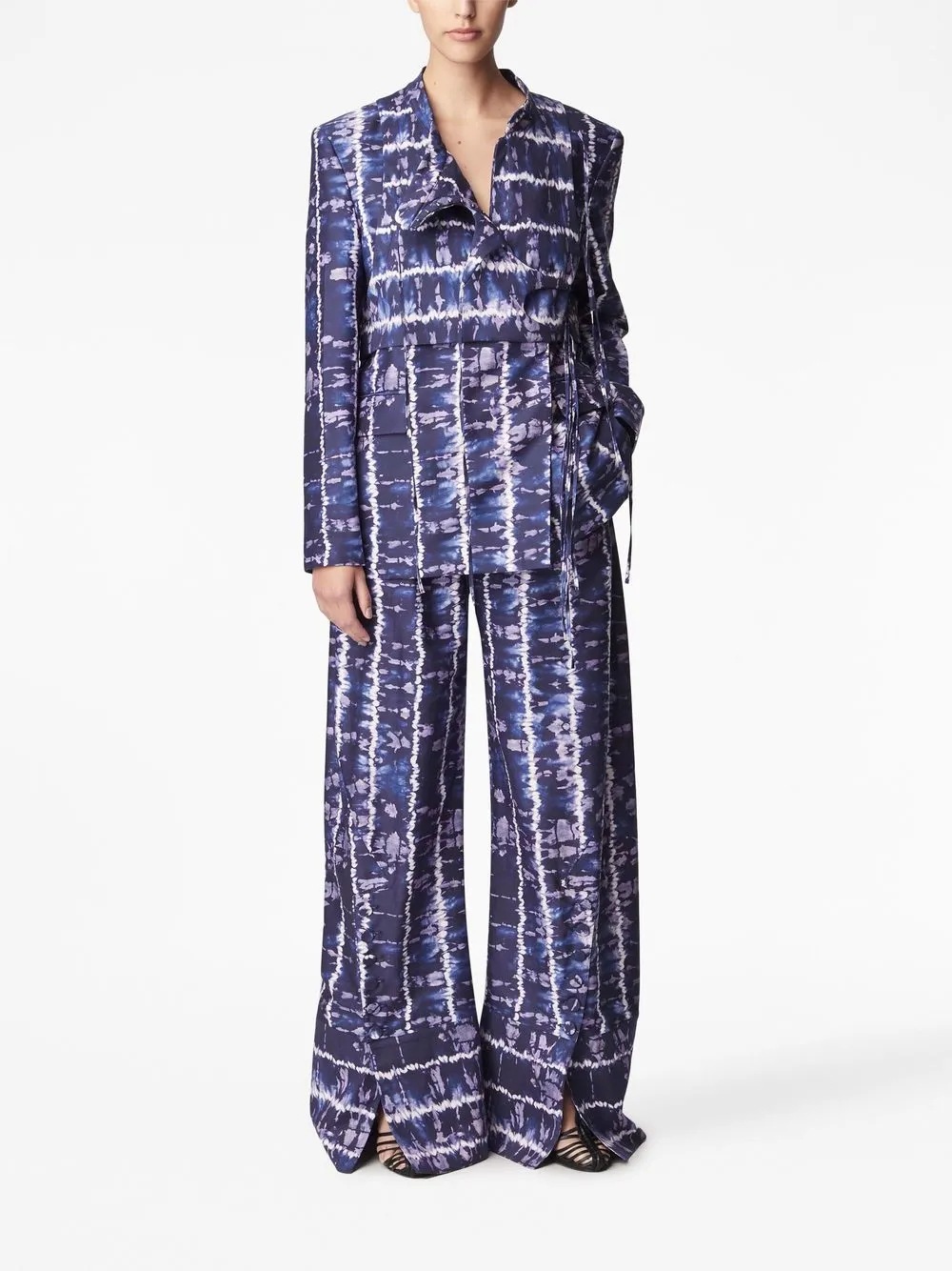 Altuzarra Palazzo broek met abstracte print - Blauw
