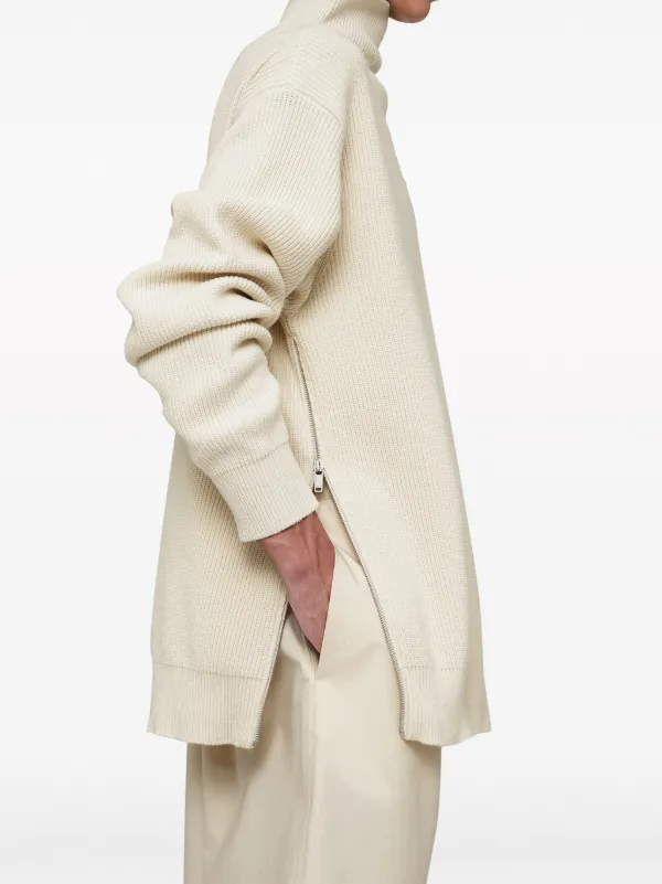 JILSANDER リブ編みタートルネックセーター Jil Sander タートルネック セーター | ブルー | FARFETCH JP