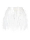 Retrofete Athana feather sequin mini skirt - White