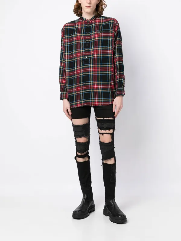 StAndrews★Fake Fur Tartan Checkered High Neck★821C4TF077NA Checkered-board Mohair Crewneck Sweater | RADPRESENT