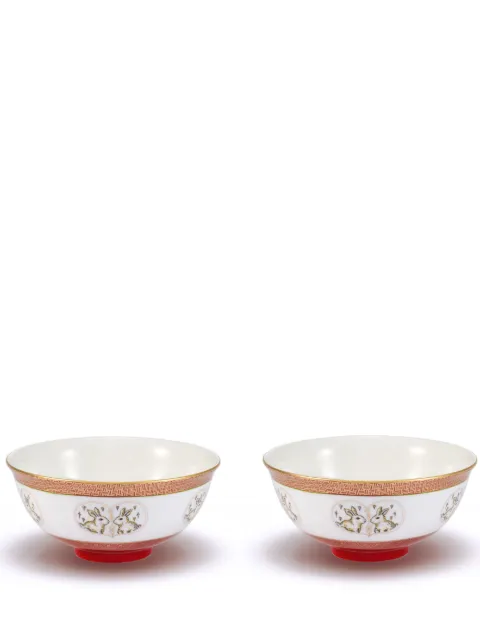 Shanghai Tang x Long Di Rabbit bowl (set of 2)