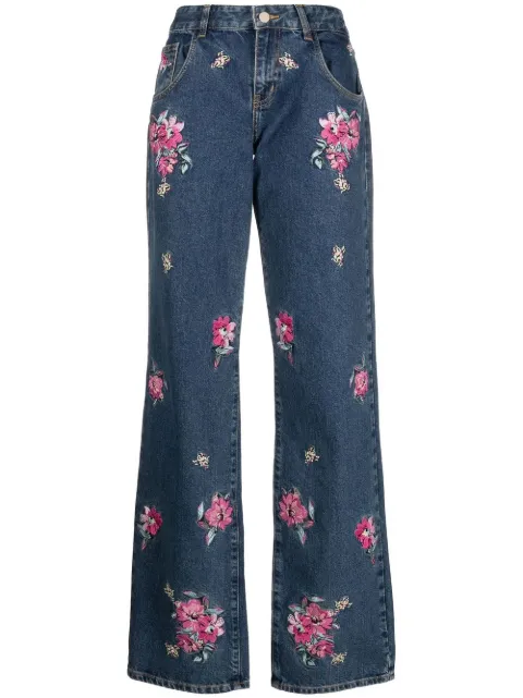 Blugirl floral-embroidered jeans