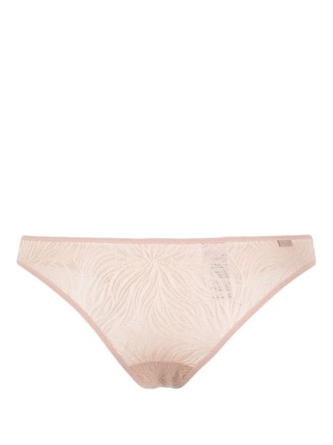 Calvin Klein lace-panelling elasticated-waist thong 