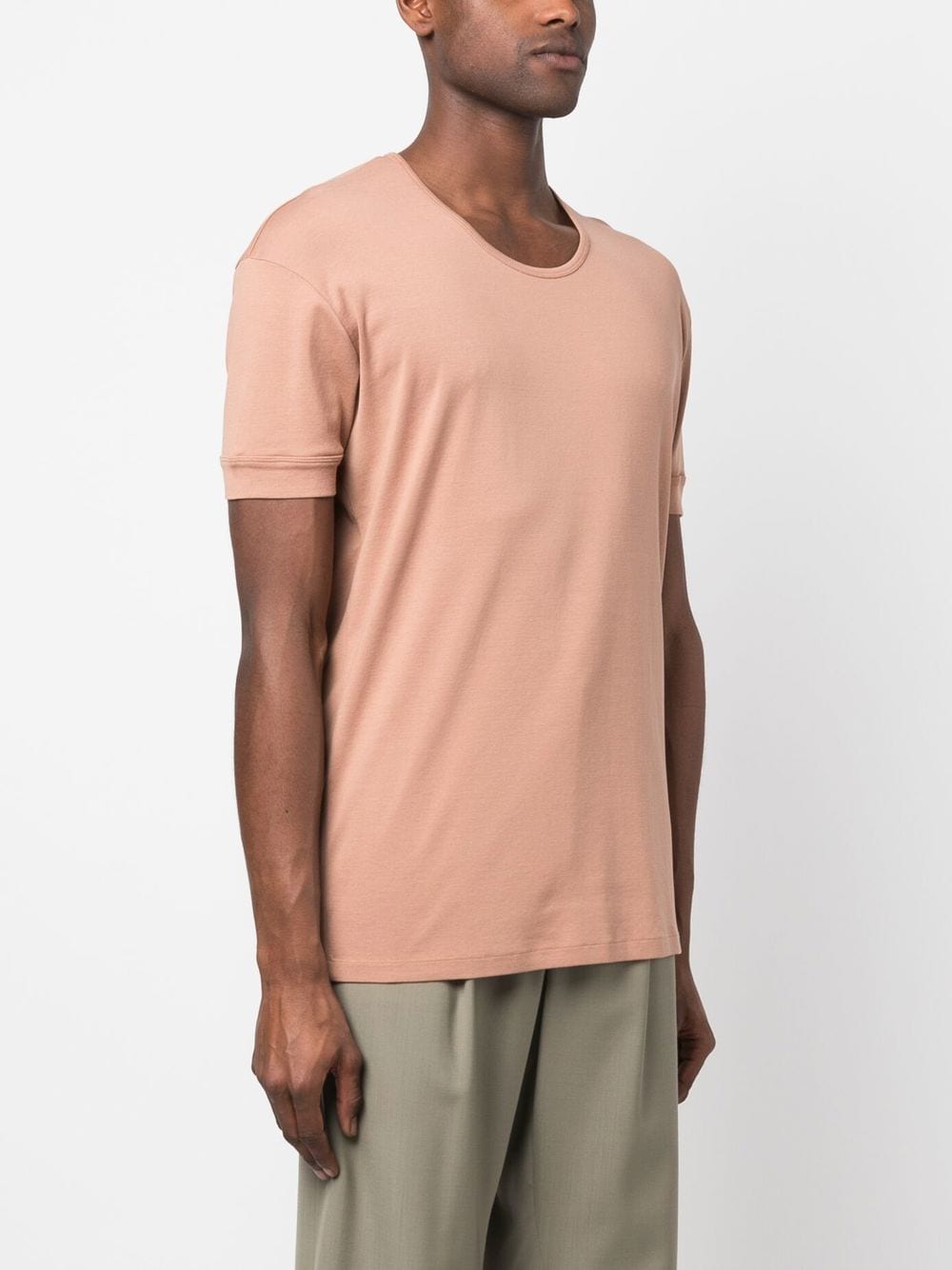 Shop Lemaire Crew-neck Cotton T-shirt In Nude