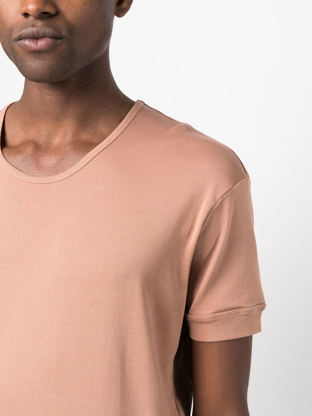 Shop Lemaire Crew-neck Cotton T-shirt In Nude