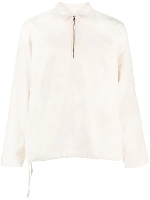 Orlebar Brown Oglio Spread-collar Windbreaker in Neutrals