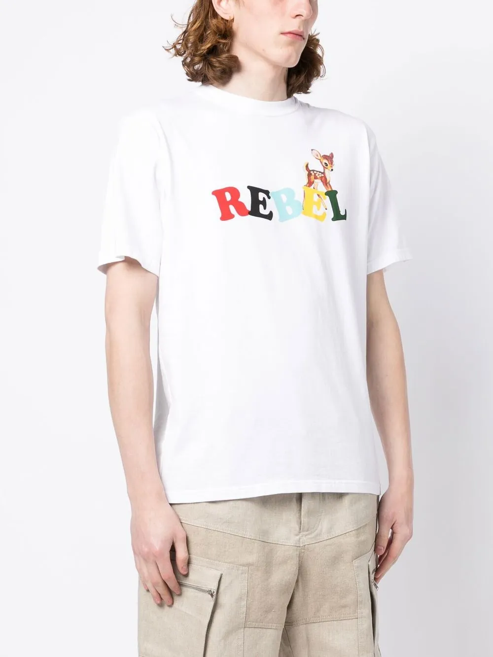 Shop Undercover Cartoon-print Cotton T-shirt In White