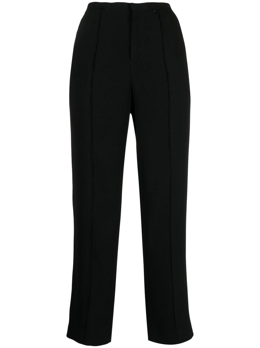 Undercover Scallop-edge Tailored Trousers In Black