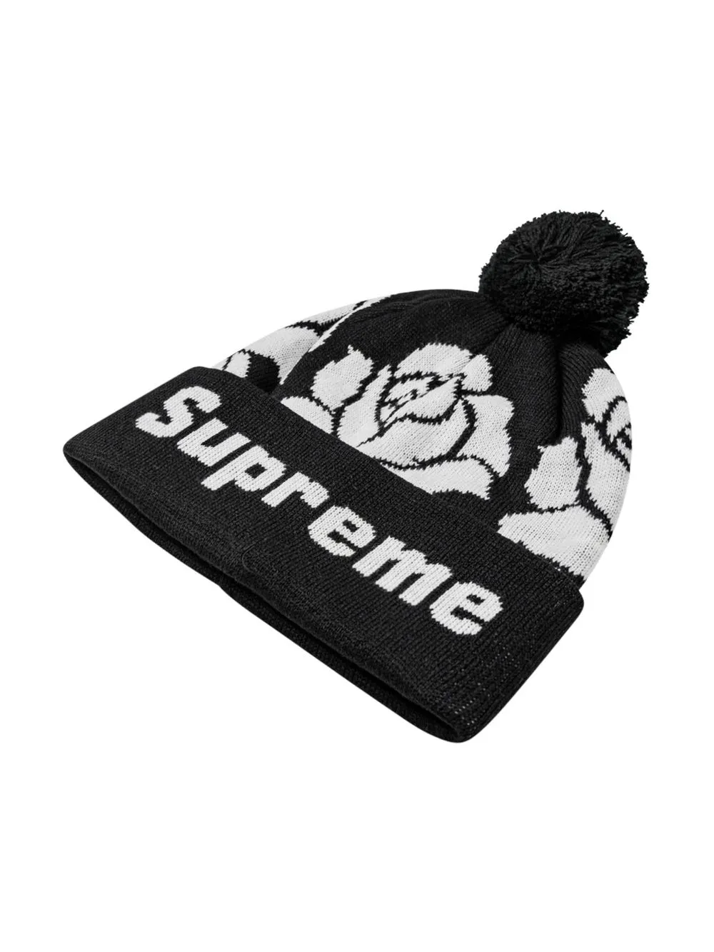 Rose pattern beanie