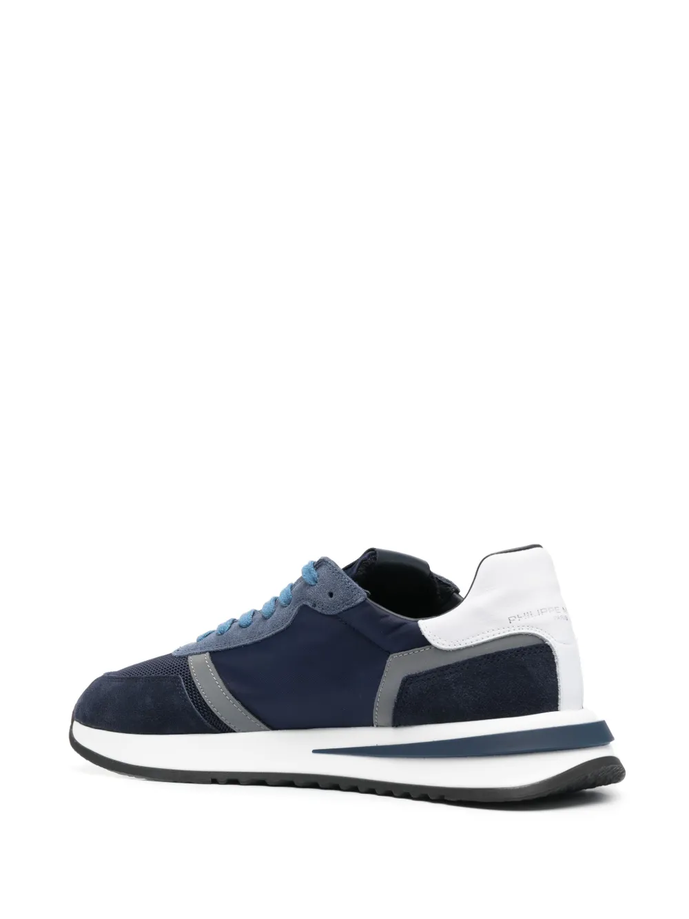 Philippe Model Panelled Crest-motif Sneakers In Blau
