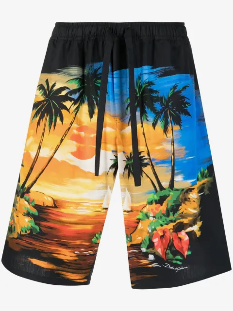 Dolce & Gabbana bermudas con palmeras estampadas