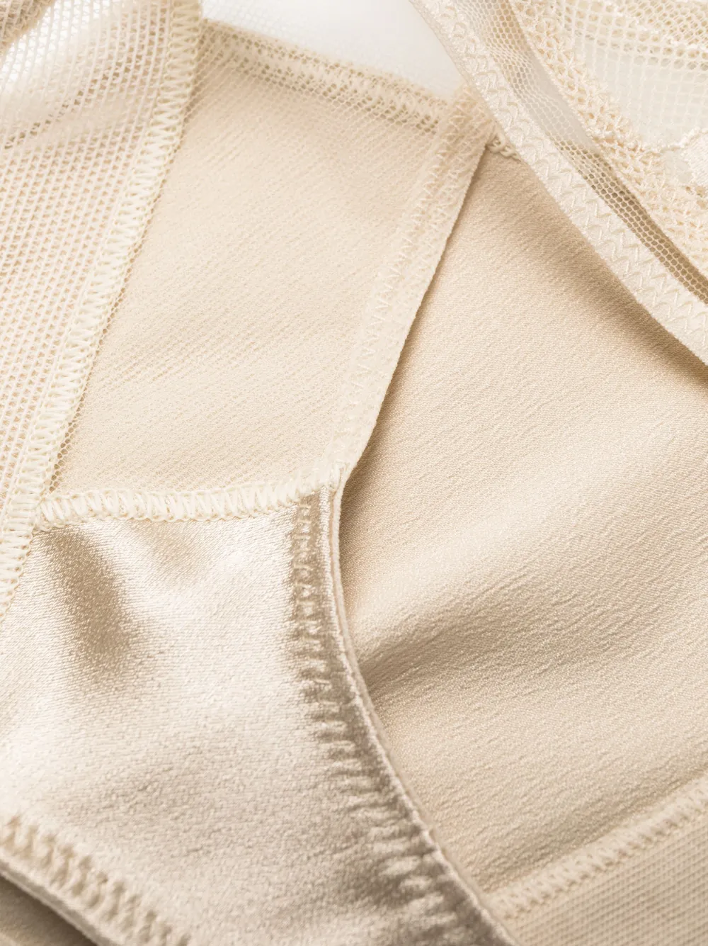 Shop Calvin Klein Panelled-design Elasticated-waist Thong In Neutrals