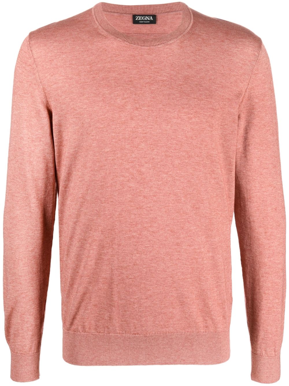 fine-knit crew neck sweatshirt