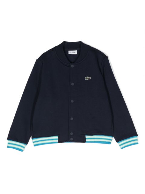 Lacoste Kids - logo-patch bomber jacket