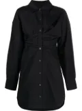 Alexander Wang draped cotton shirt dress - Black