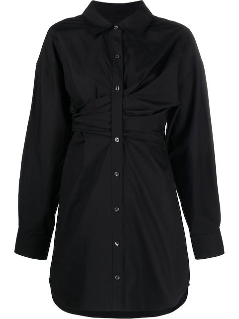 Alexander Wang draped cotton shirt dress