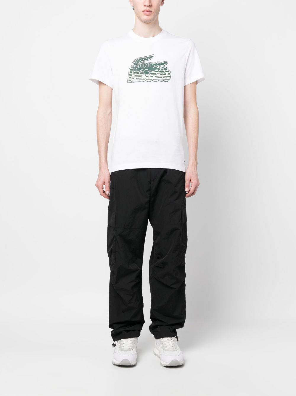 Lacoste T-shirt met logoprint - Wit