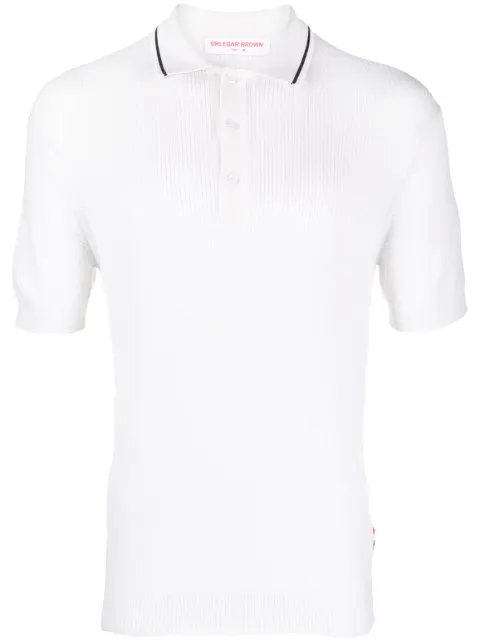 Orlebar Brown contrast-border polo shirt 