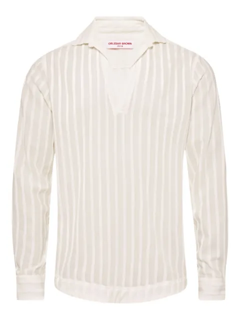 Orlebar Brown camisa con motivo de rayas verticales