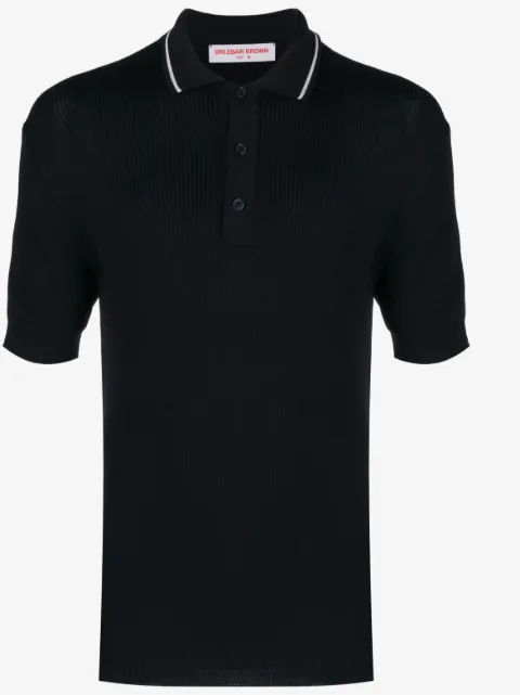 Orlebar Brown playera tipo polo tejida