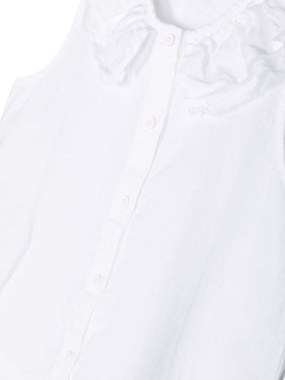 Shop Il Gufo Ruffle-detail Sleeveless Shirt In White