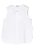 Il Gufo ruffle-detail sleeveless shirt - White