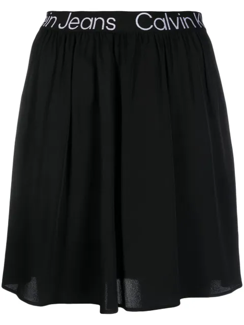 Calvin Klein Jeans falda corta con logo en la cintura