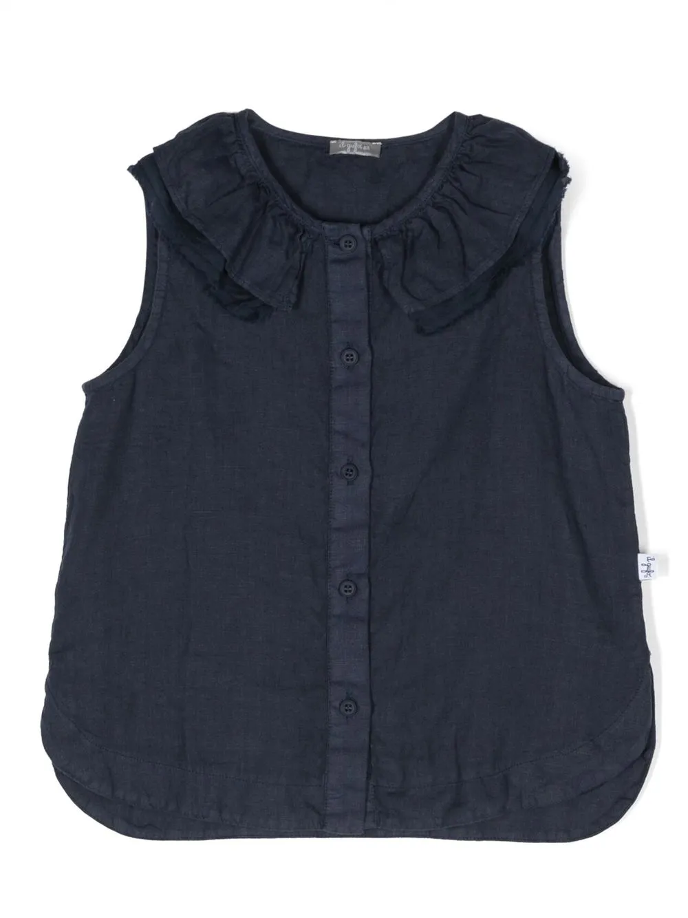 Il Gufo ruffle-trim sleeveless top | Blue | Image 1