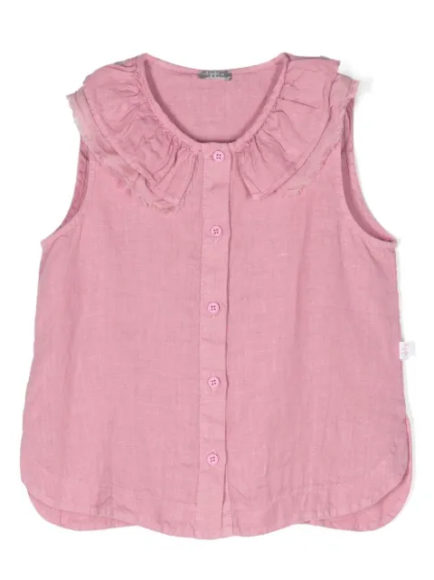 Il Gufo ruffle-trim sleeveless blouse 