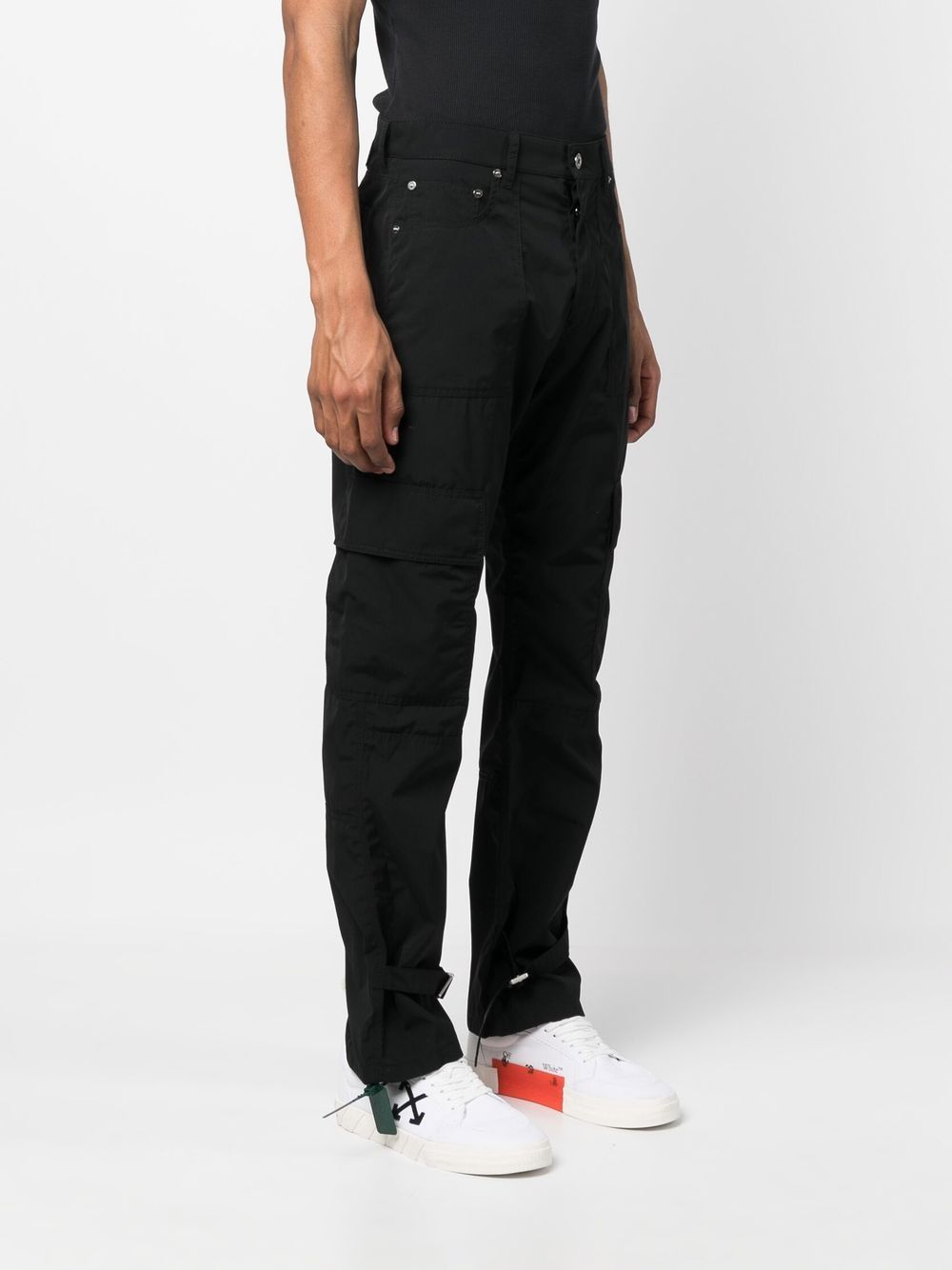 Shop Off-white Multi-pocket Parachute Pants In Black