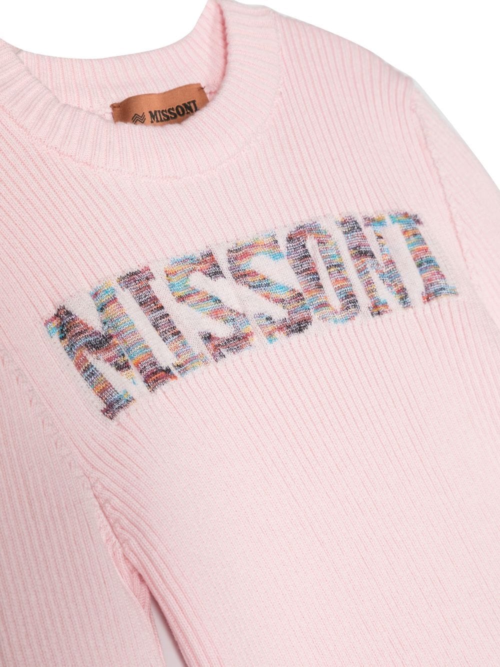 Shop Missoni Logo-print Knitted Top In Rosa