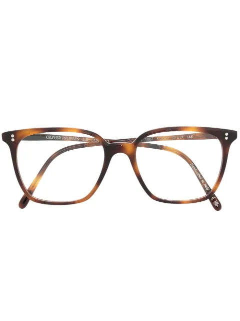 Oliver Peoples lentes con armazón cuadrada estilo carey