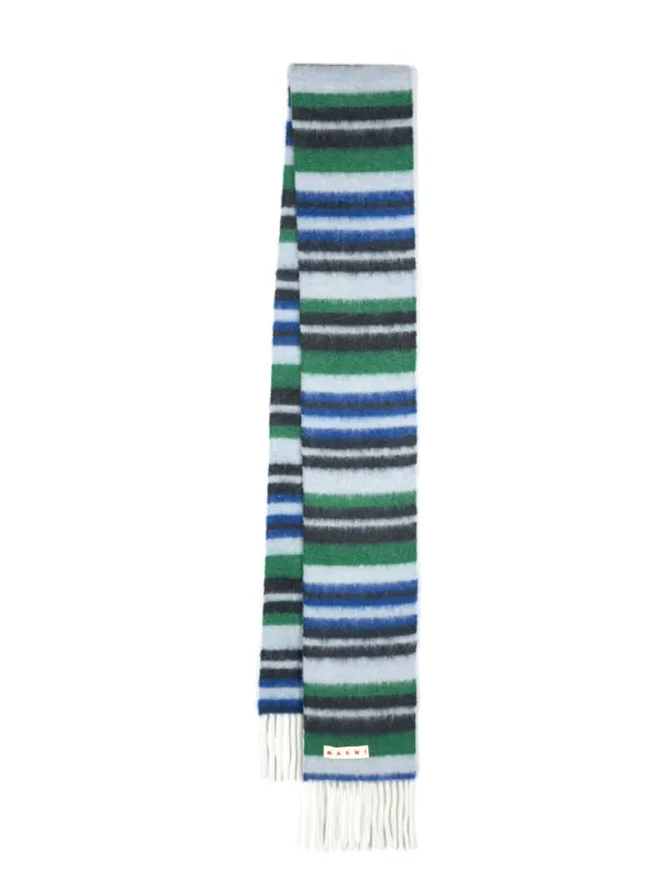 Marni Striped Knitted Scarf - Farfetch