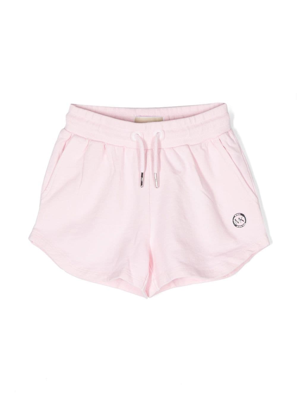 Michael Kors Kids' Drawstring Waistband Cotton Shorts In Pink