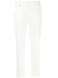 Lorena Antoniazzi logo-charm cropped trousers - White