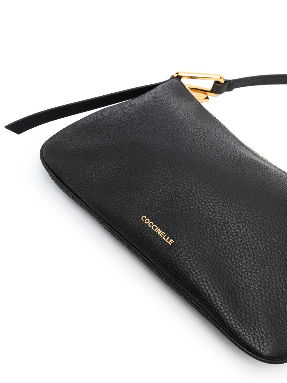 Shop Coccinelle Pebbled Leather Crossbody Bag In Schwarz