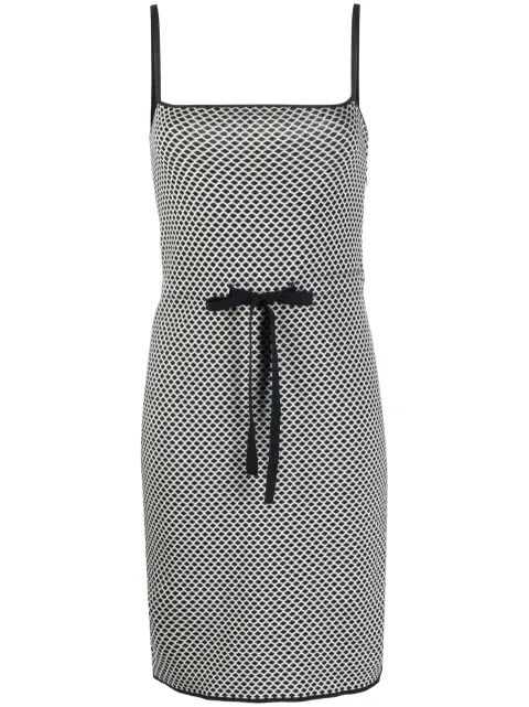 Christian Dior 2010s geometric pattern drawstring dress Women