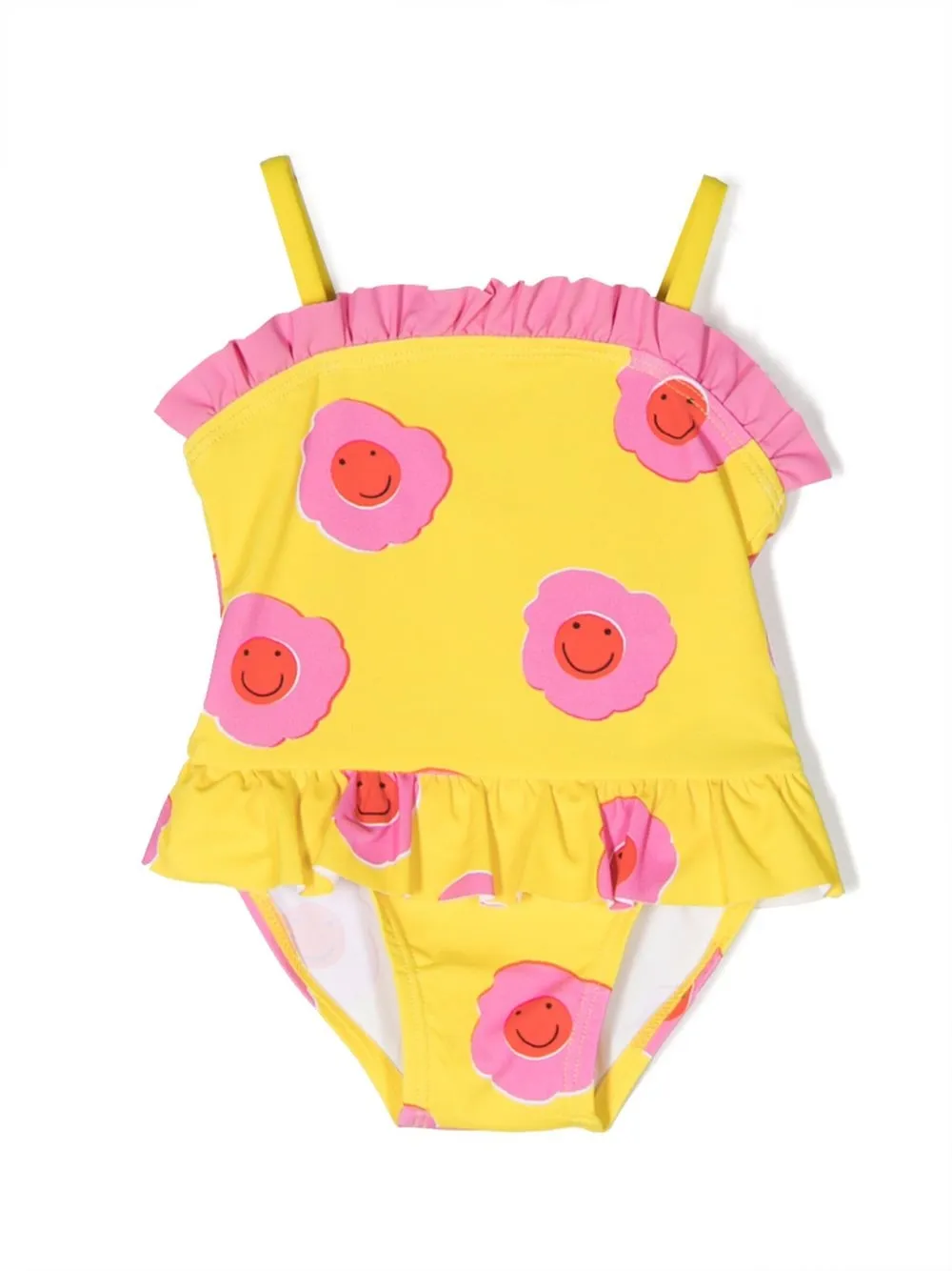 

Stella McCartney Kids ruffled flower-print swimsuit - Yellow